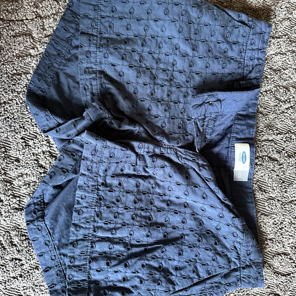Old Navy Navy Eyelet Shorts